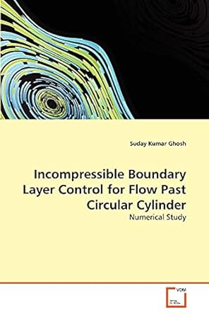 incompressible boundary layer control for flow past circular cylinder numerical study 1st edition suday kumar