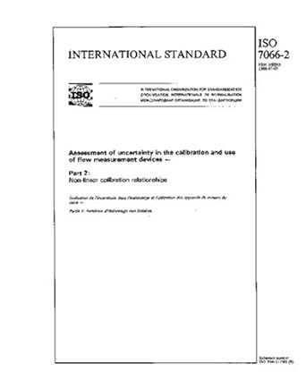 iso 7066 2 1988 assessment of uncertainty in the calibration and use of flow measurement devices part 2 non