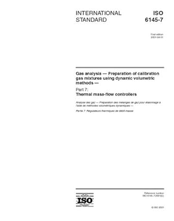 iso 6145 7 2001 gas analysis preparation of calibration gas mixtures using dynamic volumetric methods part 7