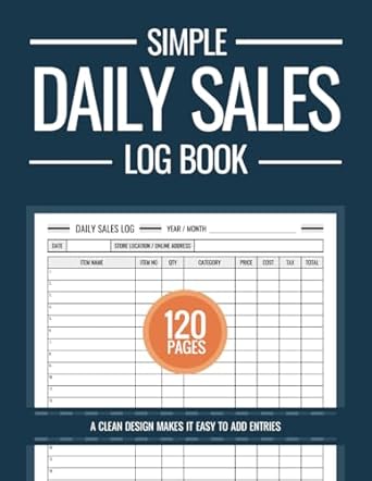 simple daily sales log book daily sales log book daily sales tracker for small business online shops and more