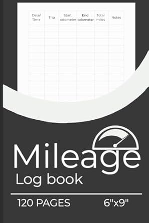 mileage log book auto mileage journal odometer tracker logbook automotive miles tracker for small business or