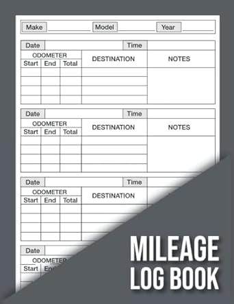mileage log book car tracker for business to record vehicle mileage and gas expense for taxes 1st edition