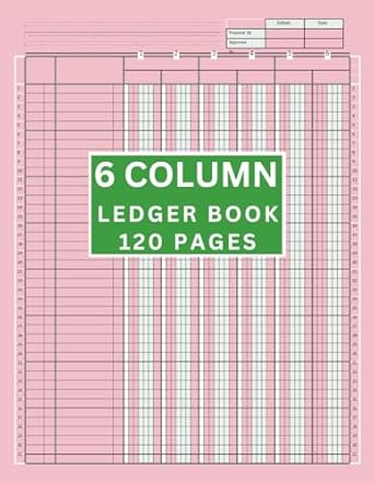 6 column ledger book pink cover accounting ledger book for small business 6 column ledger book for