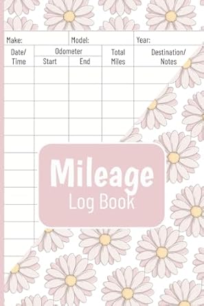 mileage log book vehicle mileage log for women track odometer for business driving rideshare and taxes