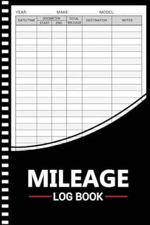mileage log book auto mileage journal odometer tracker logbook automotive miles tracker for small business or