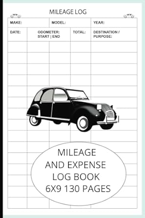 mileage and expense log book vehicle mileage log book for taxes ideal for business self employed extra
