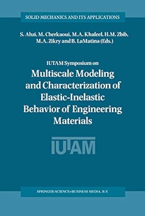 iutam symposium on multiscale modeling and characterization of elastic inelastic behavior of engineering