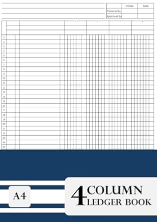 4 column ledger book a4 4 column income and expense tracker for business and personal use 1st edition paper