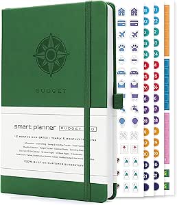 smart planner budget book a5 size 8 6 x 5 7 inches undated budget planner organizer with calendars debt