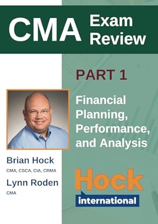 hock certified management accountant textbook part 1 financial planning performance and analytics textbooks