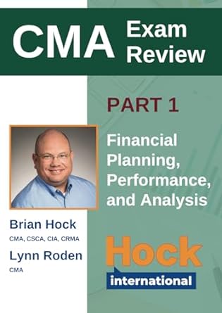 hock certified management accountant textbook part 1 financial planning performance and analytics textbooks
