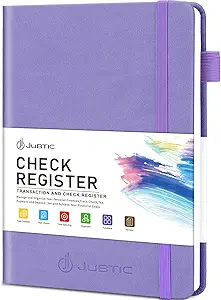 jubtic a5 check registers for personal checkbook accounting ledger for small business check register book