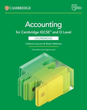 cambridge igcse and o level accounting coursebook with digital access 1st edition catherine coucom ,alistair