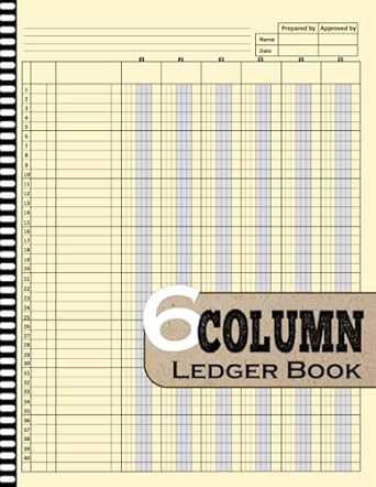 6 column ledger book large six column financial tracker for small business and personal use record expenses