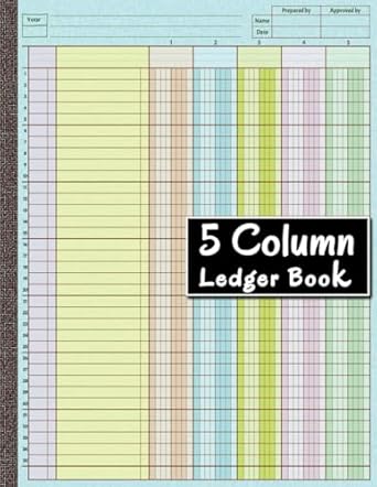 5 column ledger book colorful accounting ledger book for small businesses columnar pad notebook for