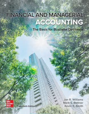 loose leaf for financial and managerial accounting 1st edition jan williams ,mark s bettner ,kevin r smith