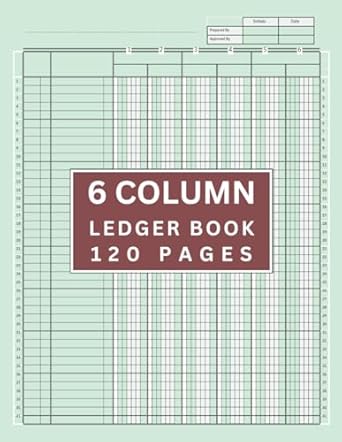 6 column ledger book accounting ledger book for small business account ledger book for personal use 6 column