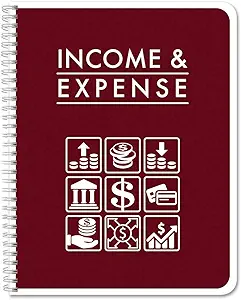 bookfactory income and expense log book /tracker/small business ledger book/accounting and bookkeeping ledger