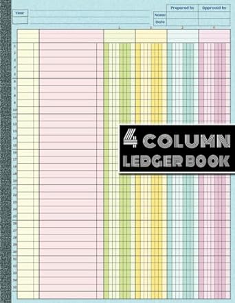 4 column ledger book colorful 4 column accounting ledger book for small businesses and personal use ledger