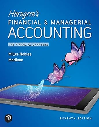 horngrens financial and managerial accounting the financial chapters 1st edition tracie l miller nobles