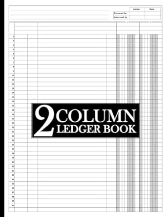 2 column / double entry ledger book 2 columnar account analysis pad for bookkeeping 110 pages white paper 8 5