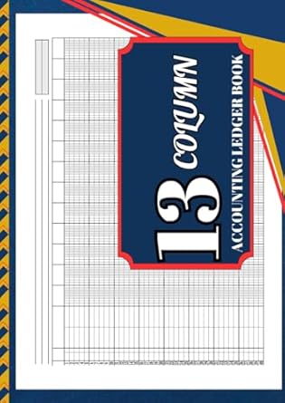 13 column accounting ledger book general ledger accounting book / personal finance and bookkeeping / 11 69 x