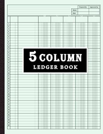 5 column ledger book accounting ledger book for bookkeeping accounting ledger book for small business