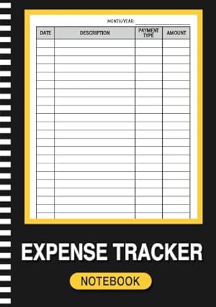 expense tracker notebook simple budget planner and daily spending log money management ledger for personal