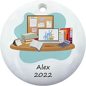 accountant christmas ornament personalized bookkeeper accounting ornament cpa ledger financial planner 1st