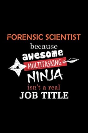 forensic scientist lined notebook journal notebook / journal track lessons homebook to define goals and