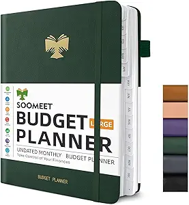 budget planner with monthly tabs large size budgeting journal and budget book to control your money hardcover