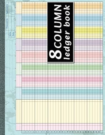 8 column ledger book colorful accounting ledger book for bookkeeping 8 column columnar pad for small business