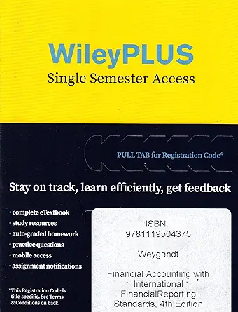 financial accounting with international financial reporting standards wileyplus registration code 1st edition