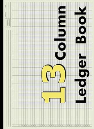 13 column ledger book 13 column accounting ledger pad and book 13 column columnar pad 13 column pad 13 column