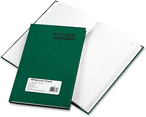 national 56521 emerald series account book green cover 200 pages 9 5/8 x 6 1/4 1st edition  b00q2xrcrs