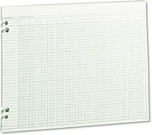 wilson jones wljg3024 green columnar ruled ledger paper double page format 24 columns and 36 lines per page