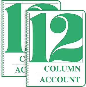 2 pack ledger books columnar log books accounting notebook for business bookkeeping 100 pages 8 5 x 11 inch