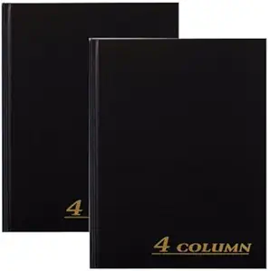 adams account book 4 column black cloth cover 9 25 x 7 inches 80 pages per book 1st edition adams b078klshz1