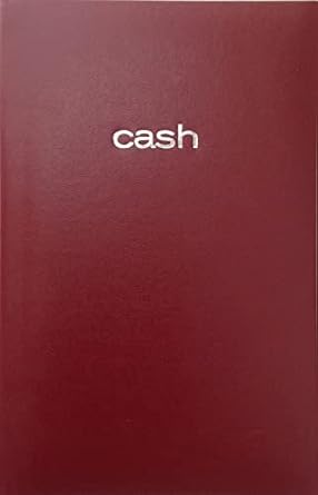 cash book 144 pages red hardcover 7 15/16 x 5 1/8 one book 1st edition b09yvmw397
