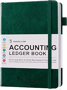 accounting ledger book business expense tracker notebook personal finance checkbook for small business or