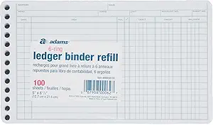 adams ledger sheets 5 x 8 green/white 1st edition adams b0765cbdhc