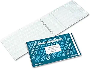 ekonomik e20 wirebound check register accounting system 8 3/4 x 14 3/4 40 pages 1st edition ekonomik