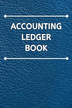 accounting ledger book blue faux leather look 6x9 108 pages with 2023/2024 calendar and note pages 1st