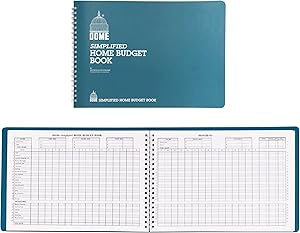 dome simplified home budget book 7 1/2in x 10 1/2in teal 1st edition  b000093ip4