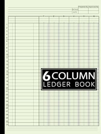 6 column ledger book simple six column for bookkeeping and accounting log book for small business and