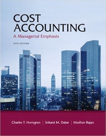 cost accounting a managerial emphasis by horngren textbook only 1st edition charles t horngren b019g6fpoe