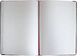 boorum and pease account record book 8 5/8 x 14 1/8 record ruled 300 pages black/red 1st edition boorum pease