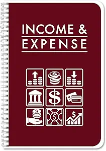 bookfactory income and expense log book/tracker/small business ledger book/accounting and bookkeeping ledger