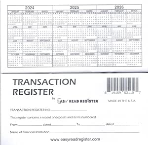 checkbook register made in the usa check registers for personal blank ledger transaction registers for
