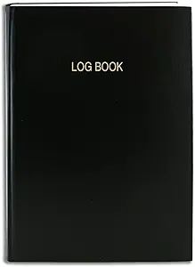 bookfactory black 5 column log book/multipurpose black log book 120 pages 5 x 7 black cover section sewn